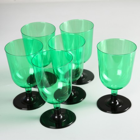 Plastic disposable glass for the wine "Crystal", 200 ml, 6 pcs/pc, color mix-3
