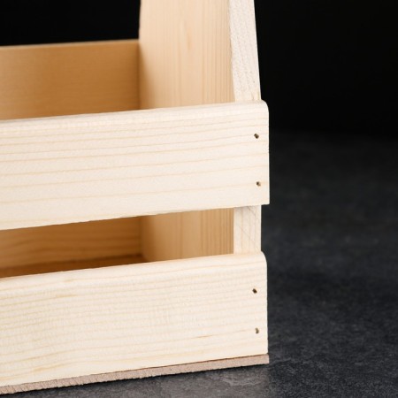Box for beer 15.5x15.5x33 cm for 4 bottles, natural-3