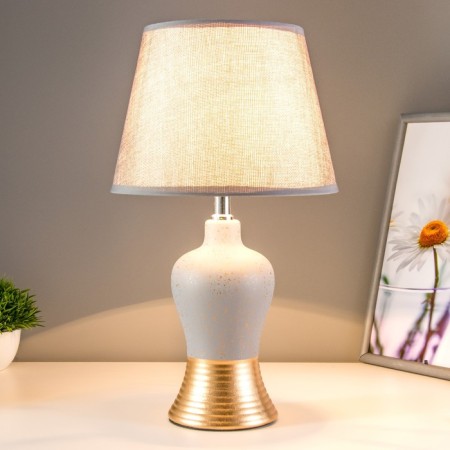 Gino table lamp E14 40W gray-gold 22x22x30 cm Risalux-1