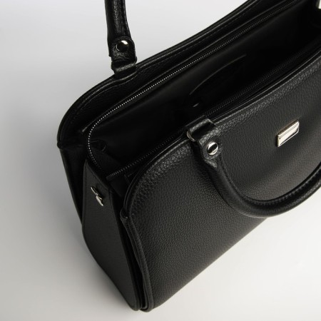 Female bag Textura, tout, average size, black color-7