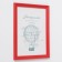 Photo frame plastic L-1 21x30 cm red (plastic screen)