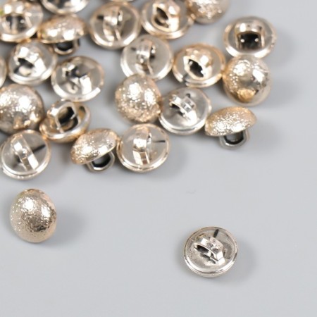 Buttons plastic for creativity on the leg "Golden Hemisphere" rough set 30 pcs 1x1 cm-1