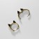 Cooping earrings Xuping cat, black color in gold, d = 1.6 cm