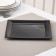 Plastic disposable plate, 17.2 × 17.2 cm, square, flat, black, mix