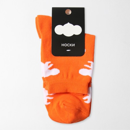 CAFTAN socks Cheburashka size 36-39 (23-25 ​​cm) Orange-2