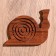 Puzzle-labyrinth "Snail" 14x11 cm, tree shisham