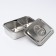 Stainless steel container 2 sections, 23 × 15.5 × 7, with a lid
