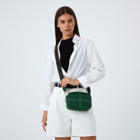 Women's bag with lightning, green color-1