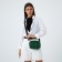 Women's bag with lightning, green color