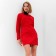 Women's dress Minaku: Silk pleasure color red, rr 42