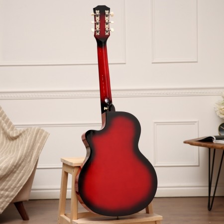 Set of guitarist Music Life ML-50A RD: guitar, case, strings, belt, capodasters, mediators-6