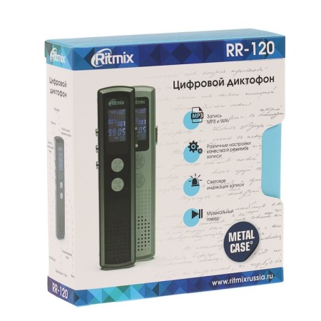 RITMIX RR-120 8GB, mp3/WAV, display, metal case, black-6
