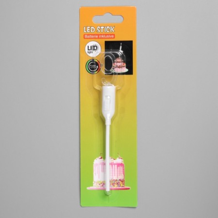 LED candle "Figure 9", 14.5 cm, from batteries LR1130x3 (included), glow of multi (RGB)-2
