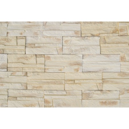 Gypsum tile "Rock" 0.5 sq.m. (26pcs in the set) beige, 200x96 mm-1