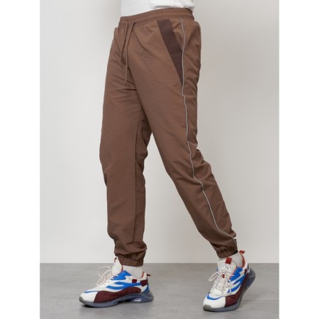 Male tracksuit, size 50, brown color-5