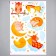 Sticker Plastic Interior color "Sleeping animals on the clouds" 40x60 cm