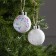 Set of Christmas tree balls "Snow" 2 pcs., Batteries, 1 LED, glow RGB