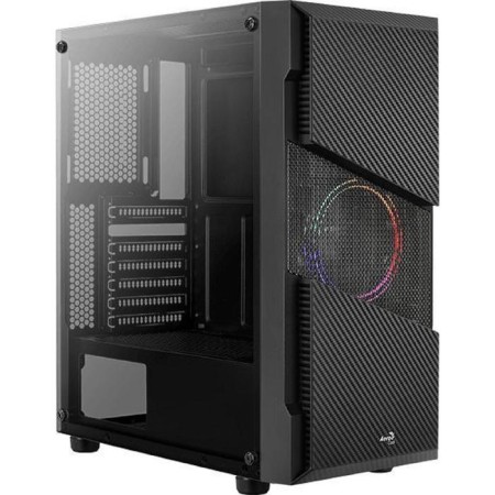 Aerocool Menace Saturn Frgb-G-BK-V1, without PSU, ATX, MIDI-Tower, Black