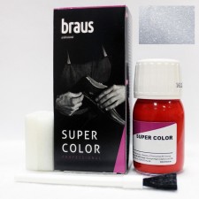 Braus Super Color shoe dye, for skin, silver color, 25 ml