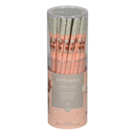 Chernographic pencil 3.0 mm artgraphix zefir "mouse", hv, three -sided, plastic case-1