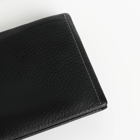 Male purse for magnet, clip for bills, separation for SIM cards, black color-2