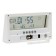 Clock - electronic desk alarm clock: thermometer, calendar, hygrometer, 13.3 x 7.4 cm