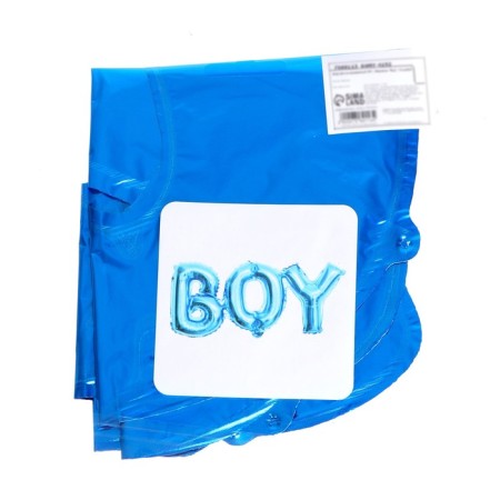 Foil ball 33 "Boy inscription, blue color-1