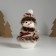 Souvenir Textile "Snowman in a red fur coat with patterns" 7.5x7.5x12.5 cm