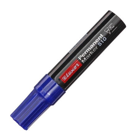 Permanent industrial marker 5-7 mm Luxor "510", beveled, blue-1