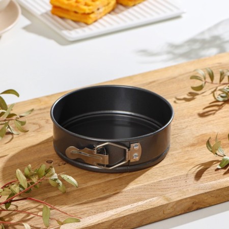 The form for baking the share "Elin. Circle ", 14 × 4.5 cm, removable bottom, anti -stick coating, black color