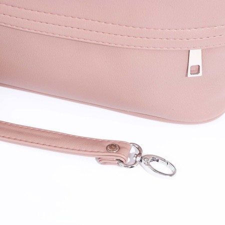 Janelli Cross-Boda Bag on a zipper, 2 outer pockets, powder color-5