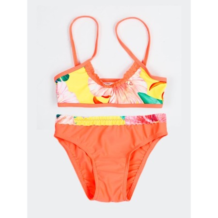 Bathing suit for girls, height 134-140 cm, coral color