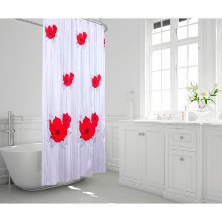 The bathroom curtains Papavero, 180 x 200 cm