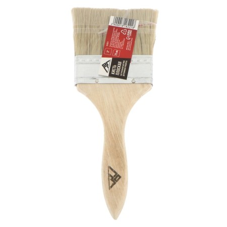 Brush flat scrap, natural bristles, wooden handle, 3 ", 75 mm-5