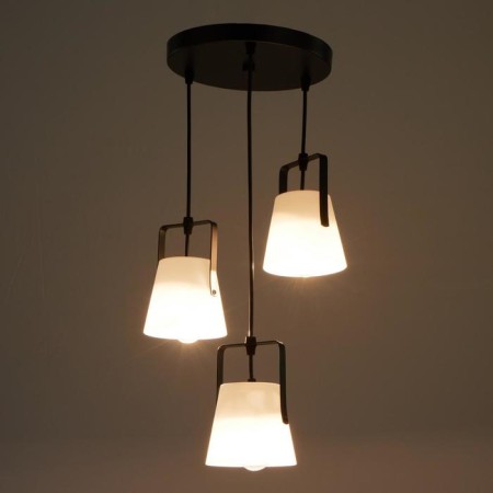Economic light of the suspension Nancy 3x25W E27 Black 33x33x20 (75) cm-2