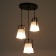 Economic light of the suspension Nancy 3x25W E27 Black 33x33x20 (75) cm