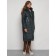 Coat insulated winter female, size 46, dark green color