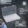 Organizer for decor, 7 blocks, 3 cells, 10.5 × 17 × 2.5 cm, the color is transparent