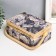 Casket for needlework "Eastern cucumbers on black" 9.5x19.5x13 cm