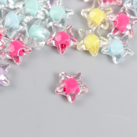Plastic beads "Stars - Inner Assortion" Gloss 20 GP 1.2x2x2 cm-1
