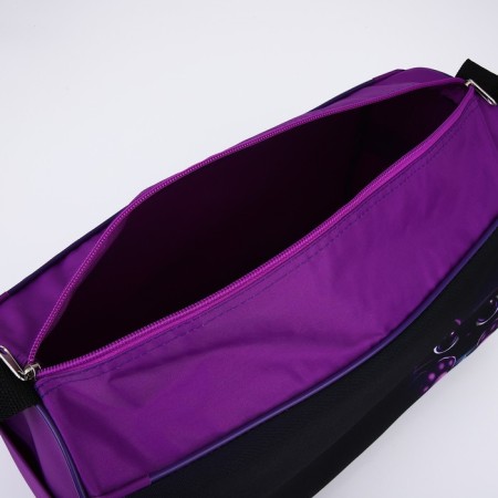 Children's Sports Bag "Kitik", 40x21x24cm, black color, purple-5
