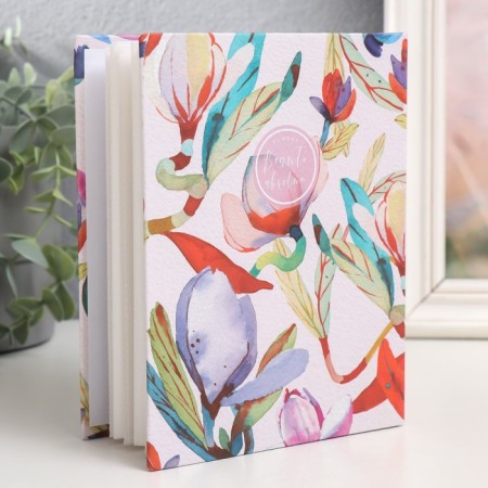 Photo album in 100 photos 10x15 cm, plastic. sheets "Flora Art" magnolia-1