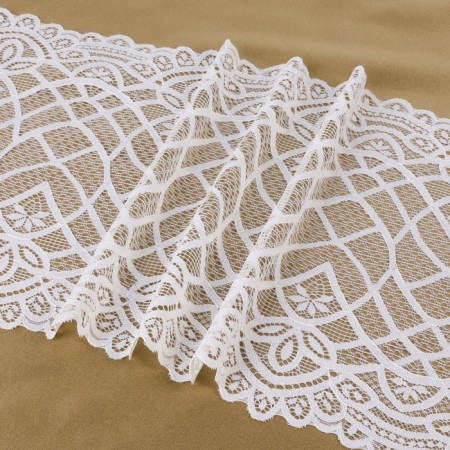 Lace elastic fabric, 240 mm × 2.7 ± 0.5 m, white color-2