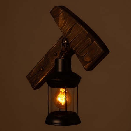 Sconces "retro hammer" E27 40W black 18x40 cm-2