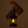 Sconces "retro hammer" E27 40W black 18x40 cm
