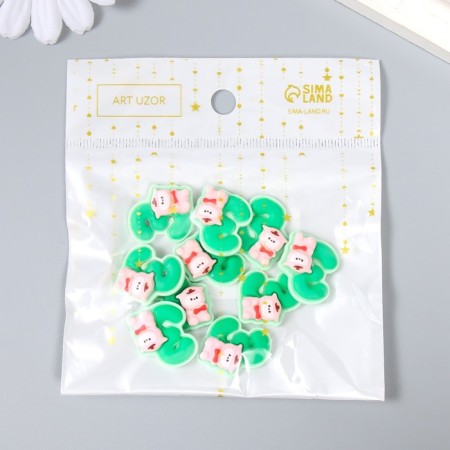 Decor for creativity "Number 3 with an animal" set 10 pcs 2x1.6 cm-3