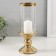 Ceramics candlestick, glass on 1 candle "Illusion. Zebra" d = 7.5 cm gold 9x9x24 cm