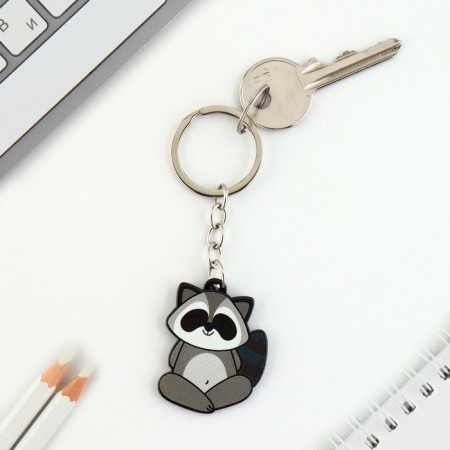 Acrylic keychain "Raccoon", 7.2 x 14 cm-1