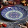 Largan Rishtan ceramics "Flowers", 32 cm, blue