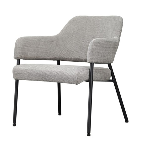Wendy armchair, 640 × 685 × 740 mm, textured Shenill, color gray color-2